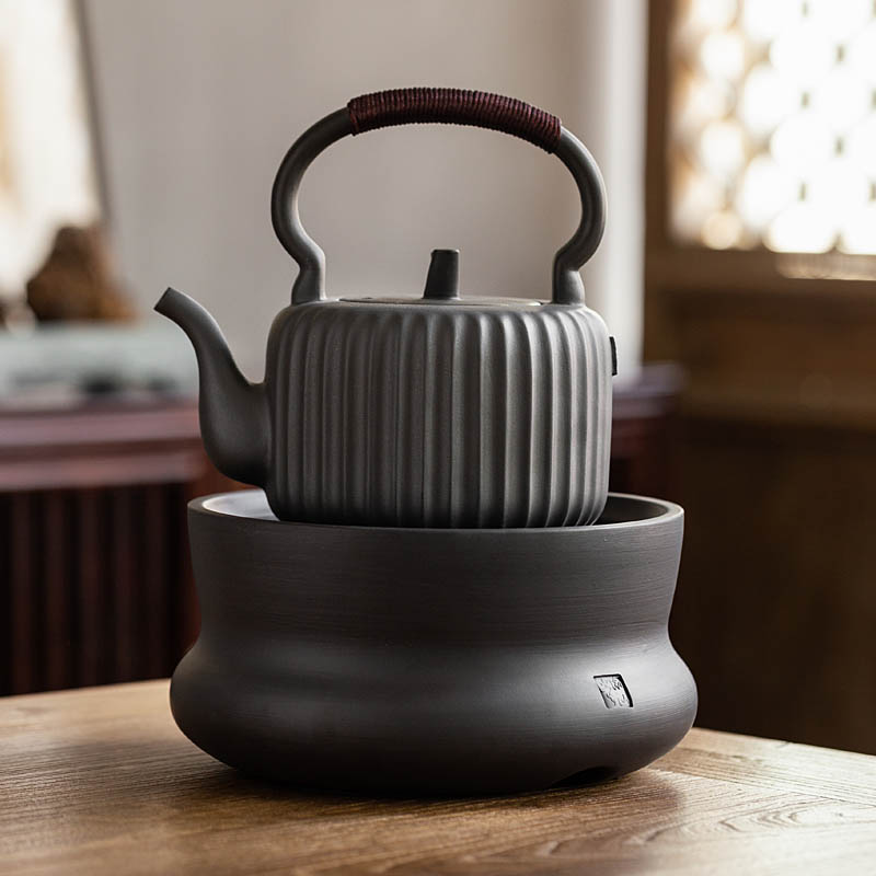 Yushantang Japanese-style tea-making black crystal stove silent tea-making stove iron pot boiling water heating small household desktop electric pottery stove
