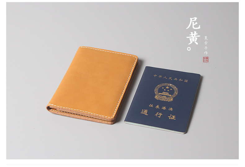 妍 Da giả da Hộ chiếu Hộ chiếu Bao đựng Hộ chiếu Túi Đa chức năng Da Vintage Tài liệu Thẻ Lưu trữ Gói bao hộ chiếu khắc tên