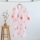 Mùa xuân và mùa hè gạc mỏng áo ngủ nữ Nhật Bản đôi kimono áo choàng tắm nam cotton nightcoat cardigan dài và gió gợi cảm - Night Robe