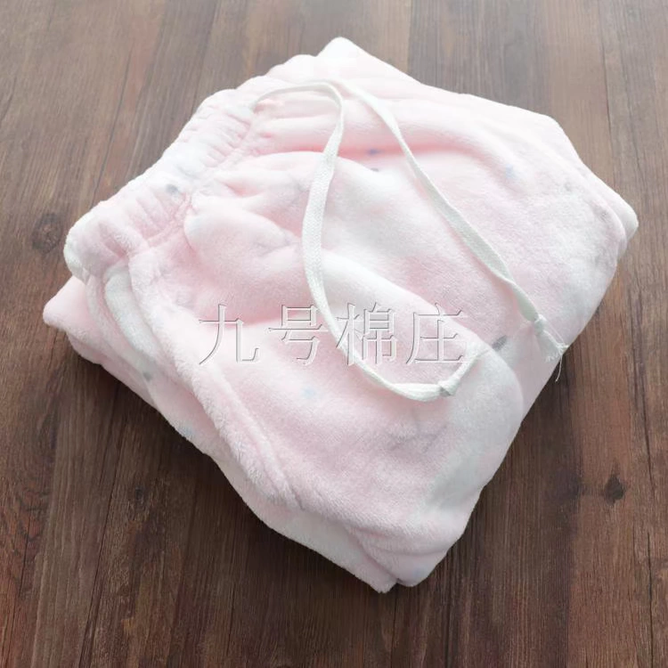 Quần nhung nhung nữ cộng với quần nhung nhà nam flannel quần size lớn mùa thu và quần nhung đôi cộng với người béo mặc thời trang mặc nhà