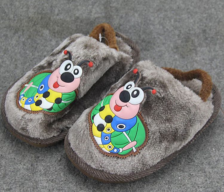 Pantoufles enfants en suède pour hiver - semelle mousse - Ref 1020089 Image 90