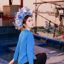 Blue fishing womens clothing Quanzhou Xunpu womens traditional ethnic wind skirts New Chinese Dont make two suits Write True Apparel