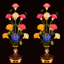 For the Buddhas light glazed Buddha home plug-in electric candle lamp long Ming Lantern Led Buddha for lamp Seven pint of Buddha Former Lotus Lantern