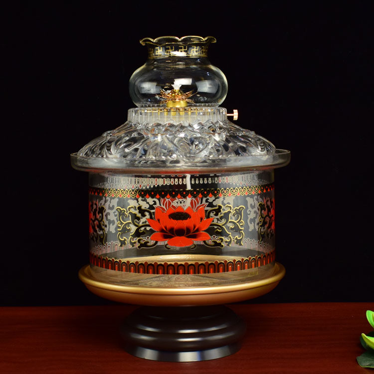 Extra large copper oil lamp for Buddha lamp ghee lamp Buddhist temple dean bright lamp windproof oil lamp lucky law meeting prayer lamp