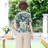 Летняя одежда для матери, комплект, летняя футболка с коротким рукавом, в западном стиле