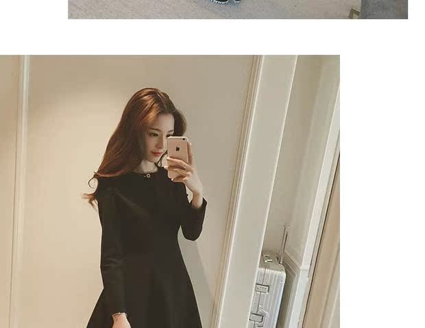 Mùa thu và mùa đông dài- tay dài đầm với nhung khí ấm áp kích thước lớn sưng húp một phông chữ bên dưới váy dưới mẫu đầm xòe dài qua gối