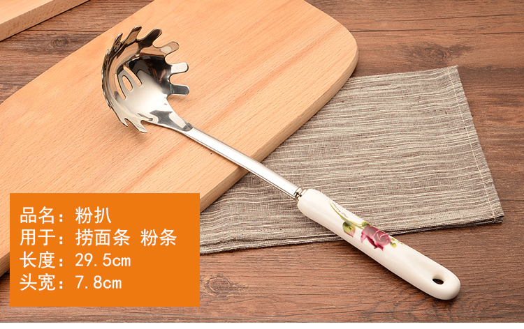 Bộ thìa inox đặt bếp nấu xẻng kết hợp gia dụng chống nóng cách nhiệt bếp nấu bộ bảy xoong
