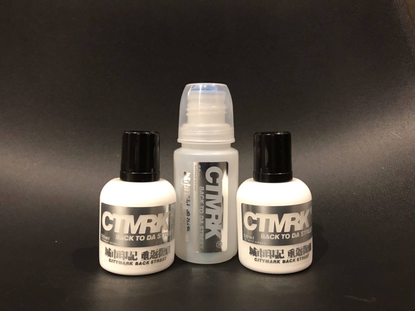 CTMRK graffiti pen running pen black hand graffiti supplies flow pen set 2 Pens 4 bottles of water