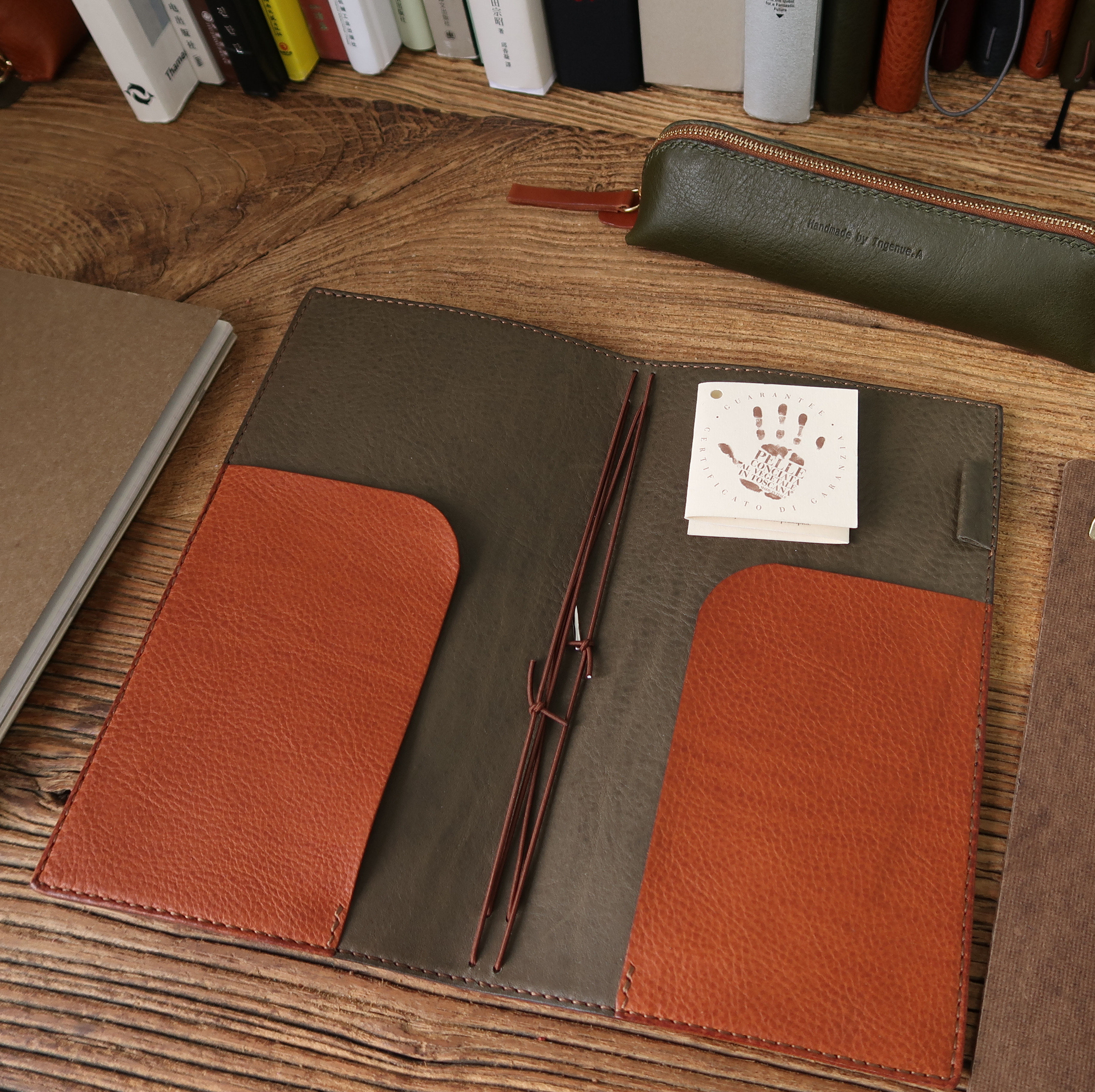 Wuzhi original design tn travel book Italian cowhide book clothing soul painting Kobayashi classmate custom notes