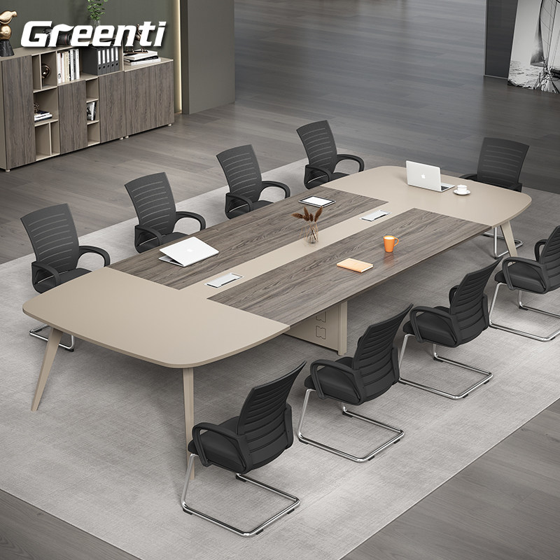 Gothean office furniture conference table long table brief modern strip table small meeting room reception Negotiations chair combination