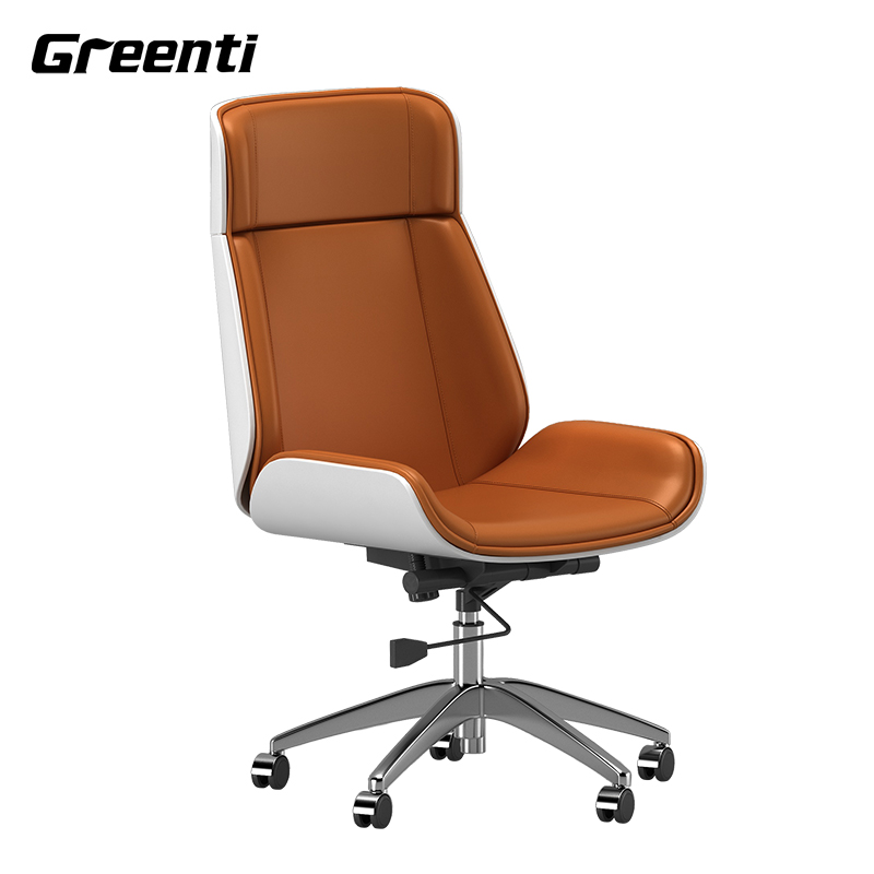 Boss chair modern minimalist office chair leather solid wood manager chair high back fashion lift swivel chair