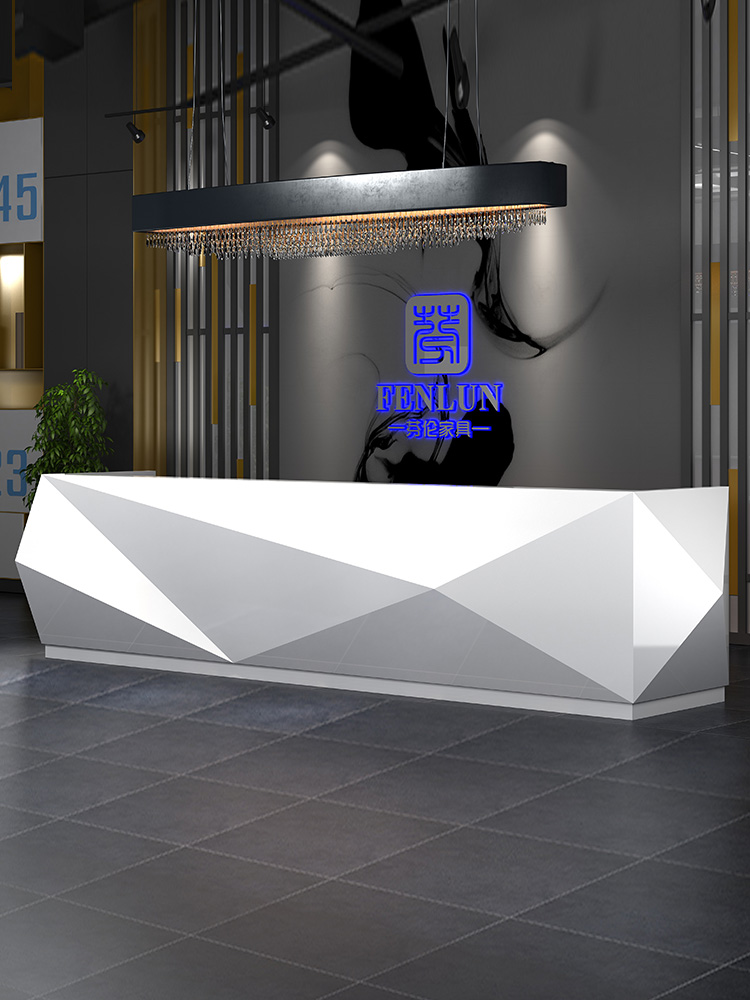 Company front desk Reception desk Creative desk Simple modern office paint welcome desk Bar table Cash register counter