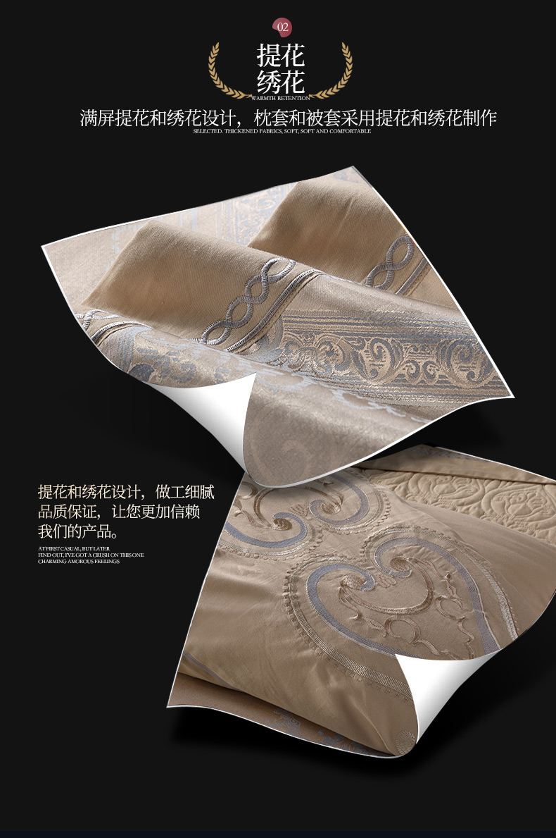 Chăn bông trải giường thêu bốn mảnh bông satin dày lên giường cưới mô hình bao gồm giường phòng tấm ra trải nệm