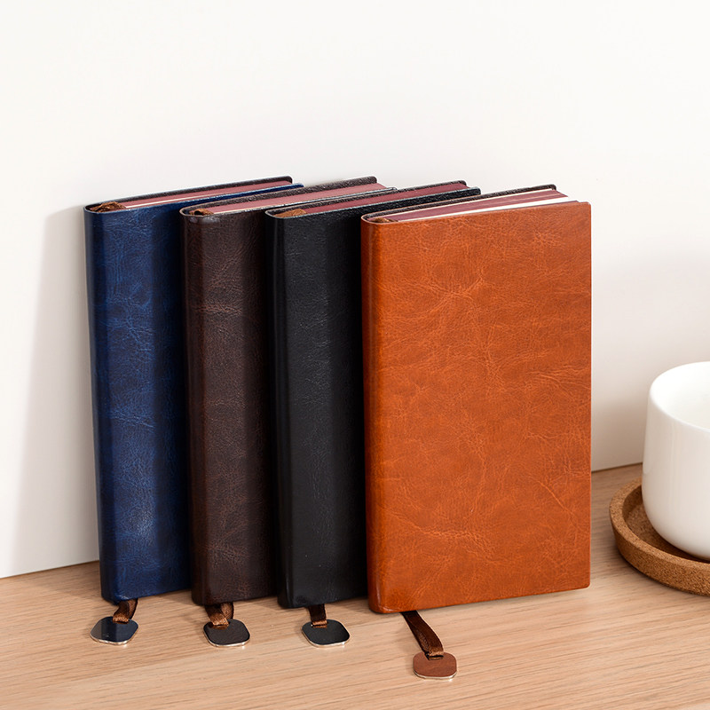 Discoloration PU notebook A6 Business Ideas Soft leather face Notebook retro pendant notepad customizable with imprint logo