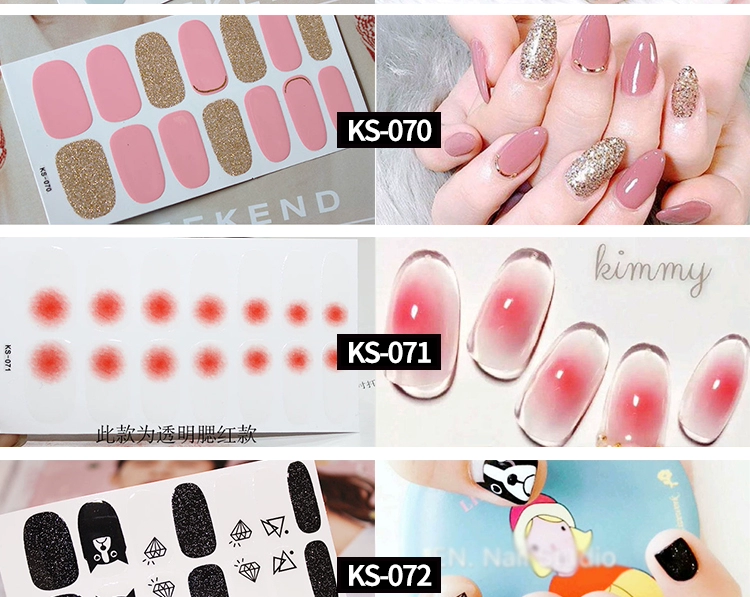 Nail Sticker Không thấm nước Lasting Nail Sticker Full Sticker Hàn Quốc 3d Nail Patch A Piece Nail Ba Lan Nail Thành phẩm - Sơn móng tay / Móng tay và móng chân