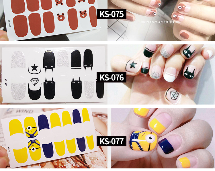 Nail Sticker Không thấm nước Lasting Nail Sticker Full Sticker Hàn Quốc 3d Nail Patch A Piece Nail Ba Lan Nail Thành phẩm - Sơn móng tay / Móng tay và móng chân sơn móng tay màu xanh ngọc lục bảo