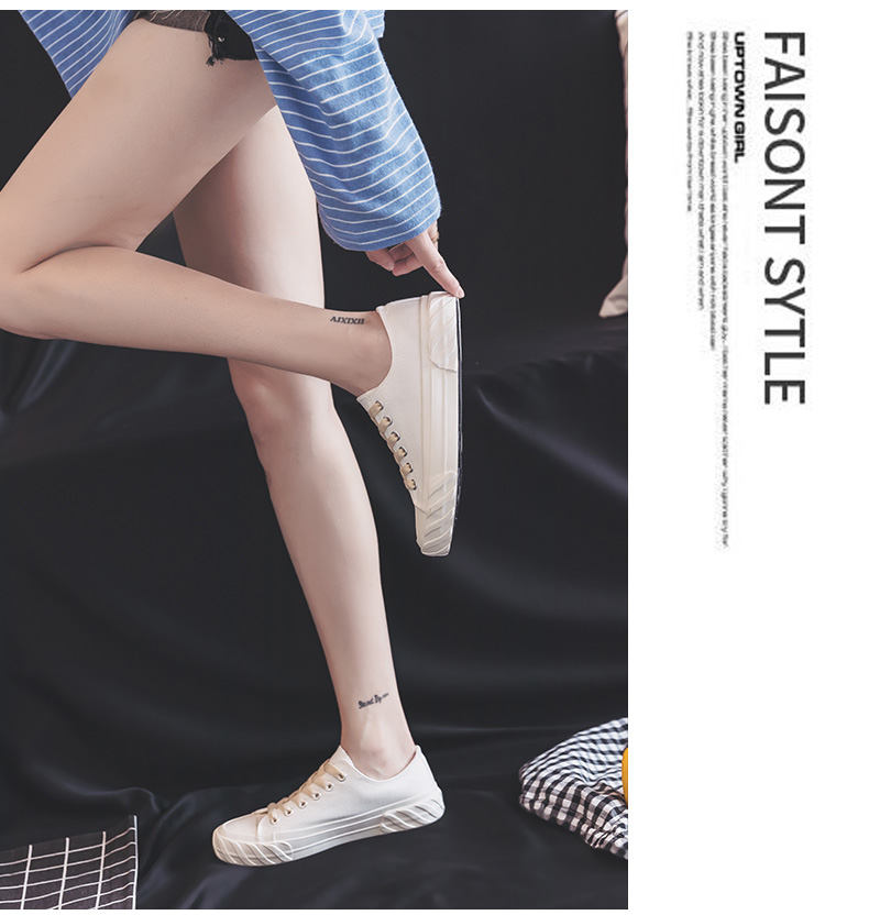 Giày đế xuồng nữ đường phố chic chic giày retro xấu xí gió dâu gai giày vải siêu cháy giày đen giày bitis nữ