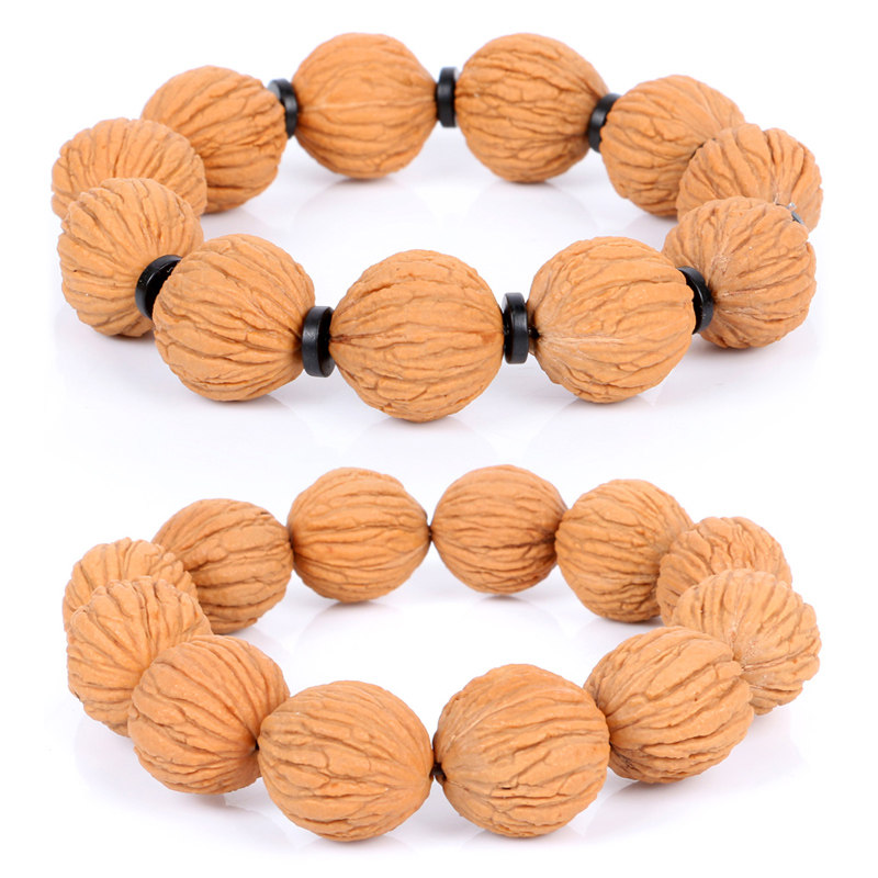 Wenwan walnut bracelet old tree golden monkey head walnut red skin small walnut bracelet hand-held antique play Bodhi string