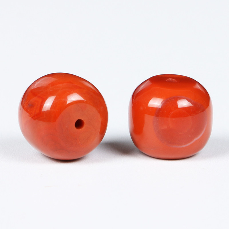 Natural Liangshan original mine South Red Manau Old type Pearl Loose Bead beads A pair of Buddha Pearl Moon Bodhi Accessories