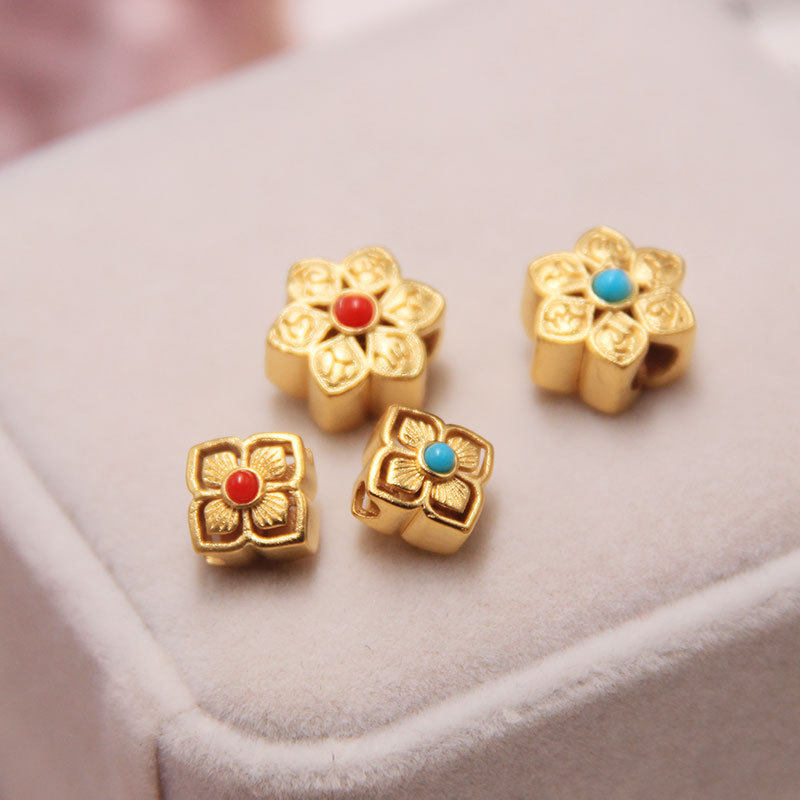 Ancient Law Nepal Lotus Six Words True to the Road Tunback Cloud Accessories Handstrings BEADS DIY ACCESSORIES