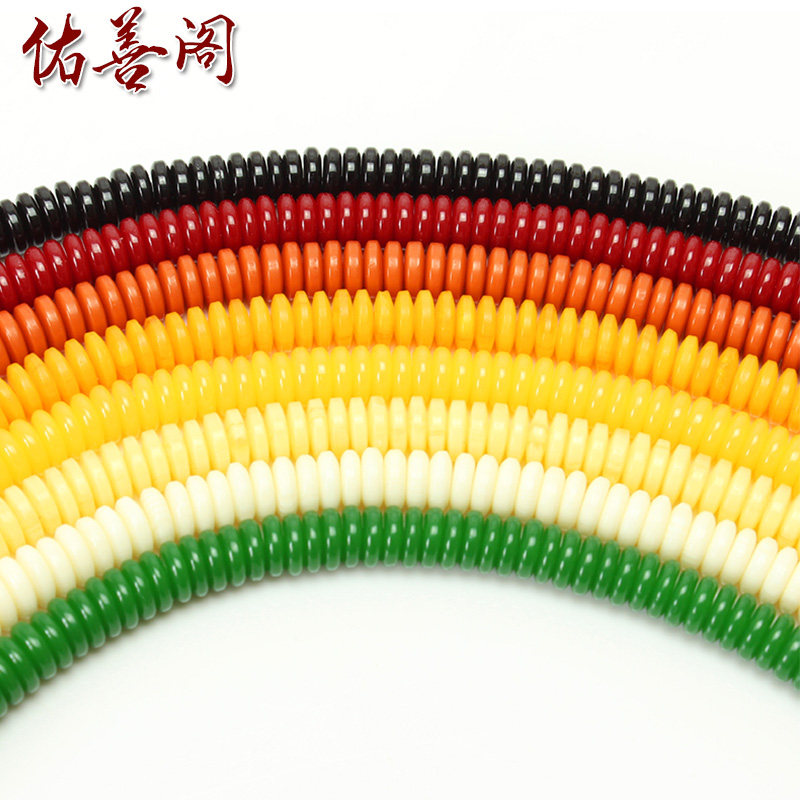 DIY Handmade Accessories Sepal Beads Five Colored Sepal Pieces Amber Color Spacer 6 * 2mm Hidden Accessories loose beads