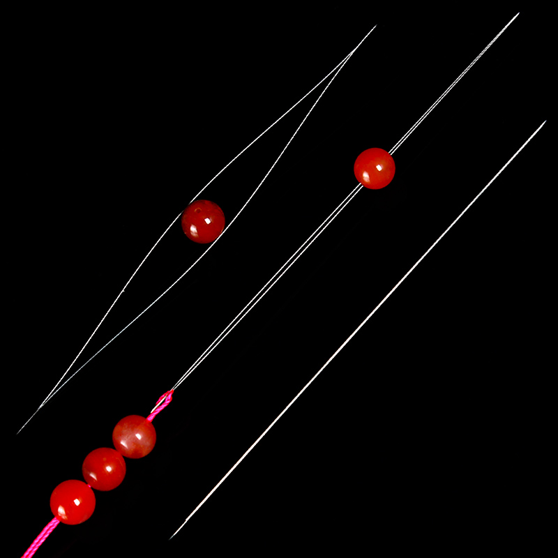 Text Play Bracelet Buddha Pearl Wear Bead Lead Needle Jewelry Needle Accessories Tool Threading DIY Seconds Wear Crystal Special Needle