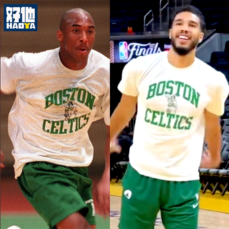 Tatum Celtics 96 Retro Commemorative Short-Sleeved T-Shirt Playoff Basketball Uniform Sports Jersey Pure Cotton