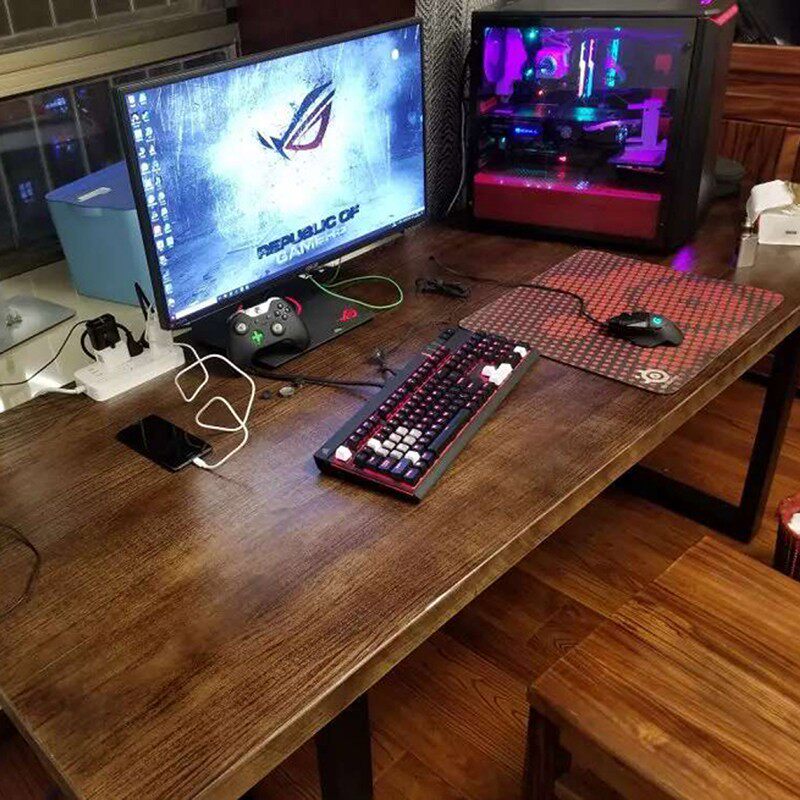 American Workdesk Desk Solid Wood Writing Desk Loft Double Table Simplified Household Corner Table