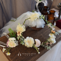 Bridal Headwear 2022 New Sensual Cane Flowers Hair Stirrup Wedding Bridesmaid Hair Accessories Floral Ring Accessories Floral Rings