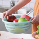 Sink wash vegetables and blue chips, vegetables and fruits, dishes and chopsticks, wash lai basin drain basket, plastic large creative kitchen