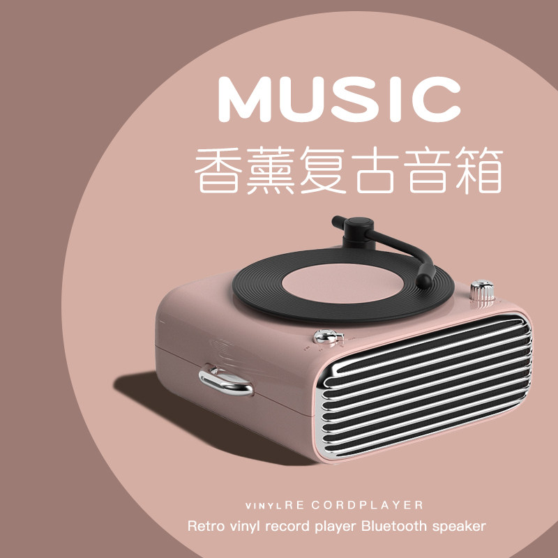 Fragrance Retro Bluetooth Speaker Wireless Sound Mini Mini Heavy Low Sound Cannons High Sound Quality Card Radio New