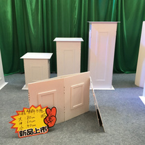 Wedding plastic square pier Roman column Korean square column hinge folding outdoor wedding road lead balloon party dessert table