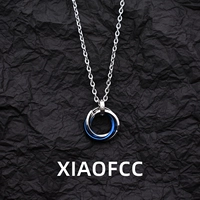 Колье из трёх колец синее 60СМ