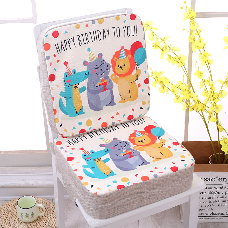 Cartoon Baby Children Elementary School Children's Classroom Heightening Thickening Plus High Sponge Cushion Dining Chair Cushion Office Breathable