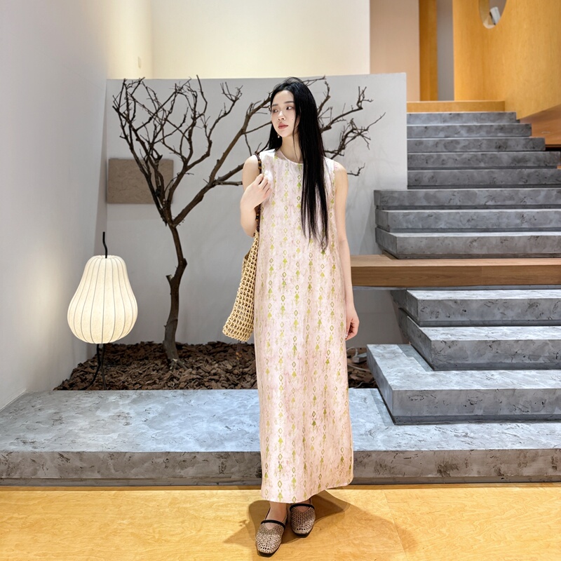 Aria丨100% Mulberry Silk丨18Mm Twill Silk Loose Straight-Cut Dress That Flatters All Body Types-7037