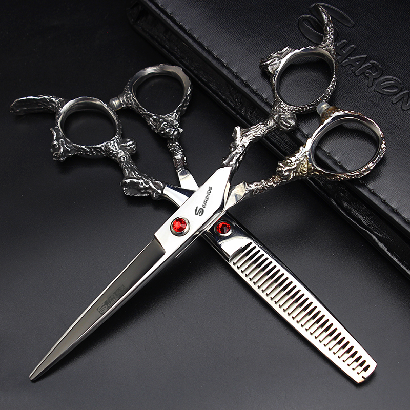 Hair salon special haircut scissors 6 inch 7 inch flat cutting teeth scissors set dragon cut hairdressing scissors hairdressing tools professional