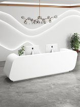 Reception counter counter counter store small simple modern clothing store beauty salon bar table paint company reception