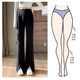 Slit woolen suit pants women's autumn and winter 2022 new micro-launched casual pants high waist drape wide-leg pants slim pants