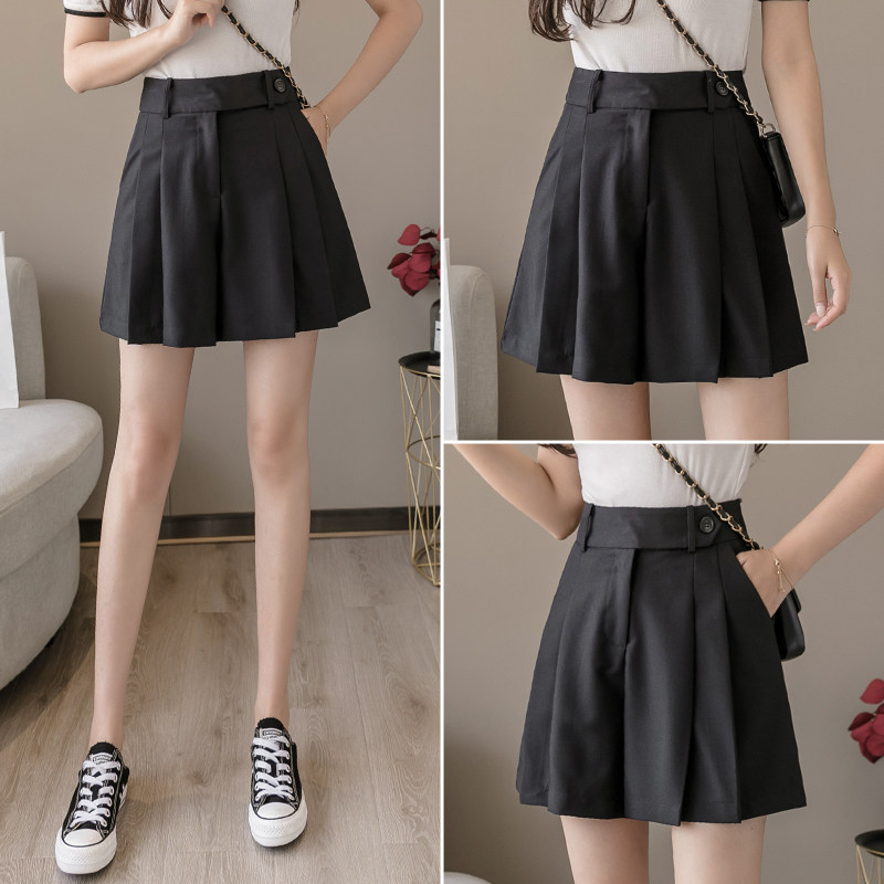 High Waist Wide Leg Shorts Women Summer Loose Pants Spring Dress 2022 New Straight Cylinder 100 Plexant Pants Dress A Character 50% Pants