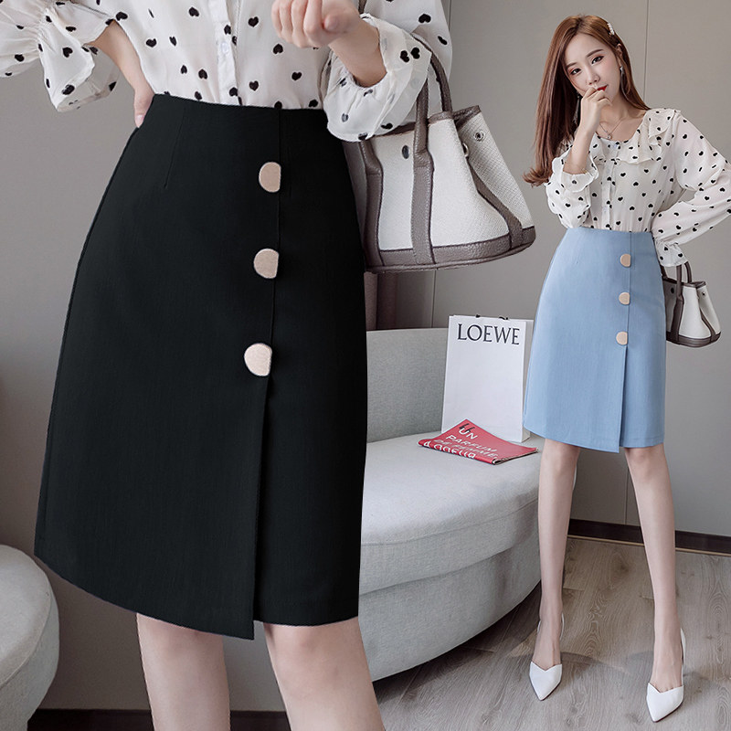 Irregular half-body dress Spring-style woman dress 2022 New bag gluteal dress with long version of high waist A character dress one step skirt tide