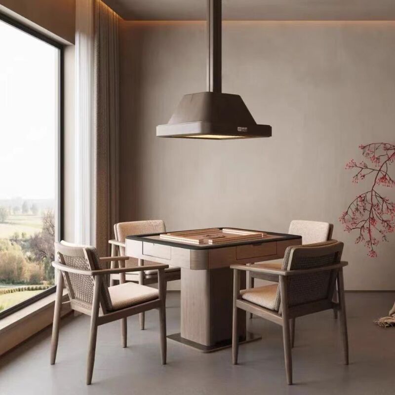 New Chinese-Style Solid Wood Fully Automatic Mahjong Table and Dining Table, Dual-Purpose, Modern, Simple, Silent, Electric Shuffling Chess and Card Table