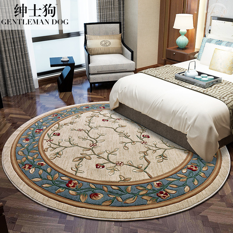 Gentleman dog American Carpet Living Room Bedroom Bedside Tea Table Round Piano Ground Mat Modern Minima Light Extravaganza Large Area