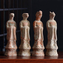 Tang Dynasty Tang Dynasty of the 12th zodiac pottery fixtures of antique collection of artworks retro home decorations