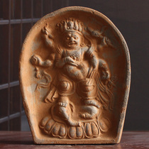 Antique Qin bricks Han tiles brick carvings figurines of heavenly kings Han bricks ancient bricks home living room accessories mural rubbings ornaments