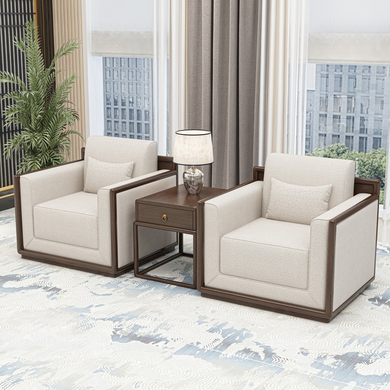 Office Sofa for Meeting Guests, Business Negotiation Set, Simple Chinese-Style Conference Room Reception Single Chair Sofa Coffee Table Office Sofa for Meeting Guests, Business Negotiation Set, Simple Chinese-Style Conference Room Reception Single Chair Sofa Coffee Table