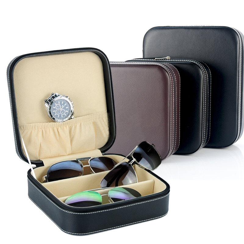 Portable Anti-Pressure Multi-Compartment Glasses Case Sunglasses Box for Men and Women, Glasses Case for Business Trips and Car Use, Sunglasses Storage Portable Anti-Pressure Multi-Compartment Glasses Case Sunglasses Box for Men and Women, Glasses Case for Business Trips and Car Use, Sunglasses Storage