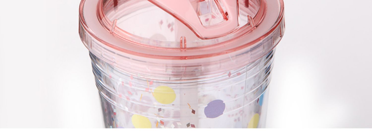 Tanana sippy cup dành cho người lớn bằng nhựa cô gái sinh viên cầm tay dung tích lớn cốc dễ thương lưới nước đỏ - Tách ly uống nước