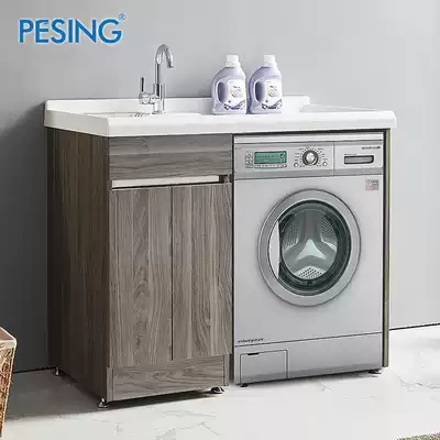 Cut corner washing machine cabinet custom individual Cabinet washing machine companion pool integrated Cabinet balcony quartz stone countertop