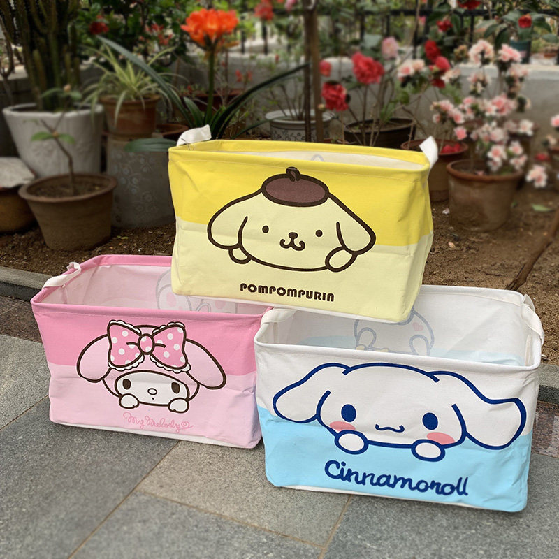 Cute Cartoon Cloth Art Containing Box Underwear Finishing Box No Lid Storage Box Socks Sundries Finishing Basket Canvas box