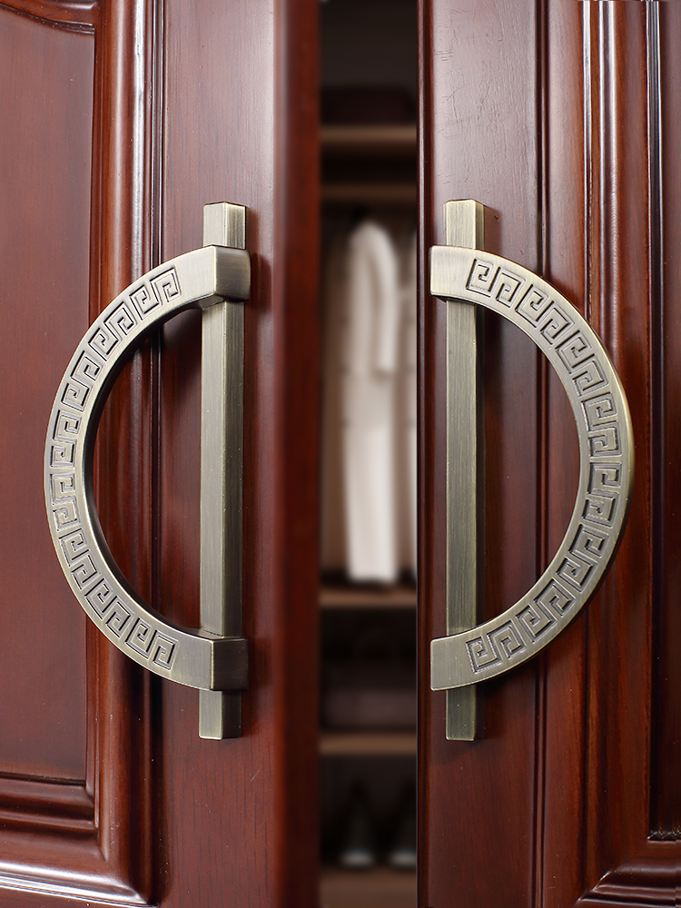 New Chinese cabinet door to handle bronze solid wooden wardrobe door handle handle Chinese cabinet handle drawer